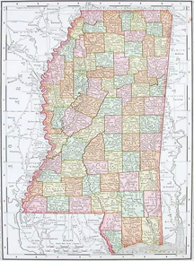 Mississippi Map graphic
