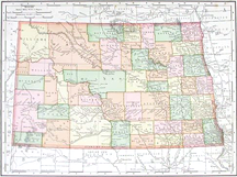 North Dakota Map graphic